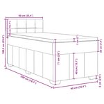 vidaXL Sommier à lattes de lit avec matelas Marron foncé 90x200 cm