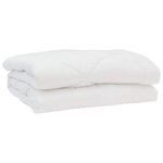 vidaXL Couette d'été avec oreiller 3 pièces Blanc Microfibre
