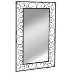 vidaXL Miroir mural Rectangulaire 60 x 110 cm Noir
