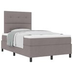 vidaXL Lit à ressorts avec tête de lit Taupe 120 x 200 cm tissu