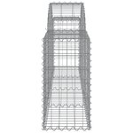 vidaXL Paniers à gabions arqués 11 Pièces 200x30x60/80 cm Fer galvanisé