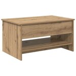 vidaXL Table basse Chêne artisanal 80 x 50 5 x 41 5 cm