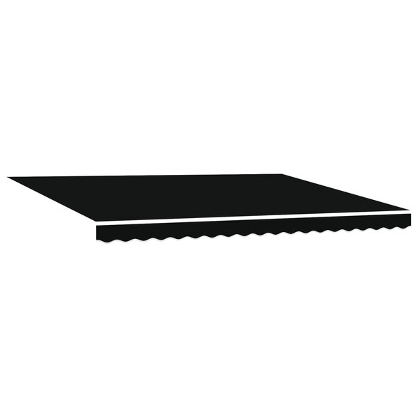 vidaXL Auvent Rétractable Manuel avec LED Noir 450x350 cm