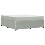 vidaXL Cadre de lit avec matelas Gris clair  blanc et gris clair
