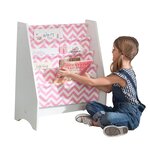 KidKraft Bibliothèque à élingues pour enfants Rose et blanc