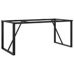 vidaXL Pieds de table à manger cadre en O 160x80x73 cm fonte