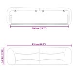 vidaXL Coussin de tête de lit gris foncé 200 cm tissu