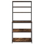 vidaXL Étagère de cuisine Chêne fumé 80 x 40 x 168 cm