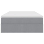vidaXL Lit avec rangement et matelas Gris clair 120 x 190 cm Polyester