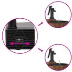 vidaXL Fontaine à eau avec pompe 28x28x34 5 cm Bois de sapin massif