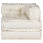 vidaXL Pouf modulaire crème 70x70x54 tissu