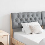 vidaXL Tête de lit capitonnée Gris clair 150 cm Pin massif