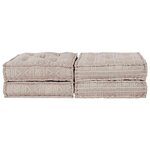 vidaXL Canapé modulaire 2 Pièces Marron Clair 140 x 70 x 36 cm tissu