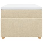 vidaXL Sommier à lattes de lit avec matelas Crème 80x200 cm Tissu