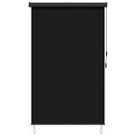 vidaXL Store enrouleur Noir 60 x 250 cm Tissu et Aluminium