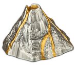 VOLCANO 5 Oz Silver Coin 50 Vatu Vanuatu 2023