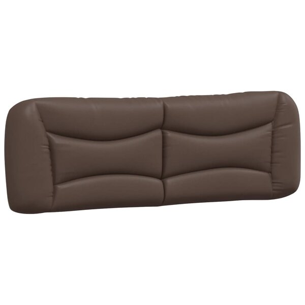 vidaXL Coussin de tête de lit Hvar marron 160 cm similicuir