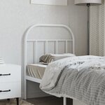 vidaXL Tête de lit métal blanc 75 cm