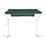 Store double pente manuel rétractable inclinaison réglable métal polyester imperméabilisé 3L x 2 95l x 2 6H m vert