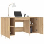 vidaXL Bureau chêne sonoma 140x50x75 cm bois d'ingénierie
