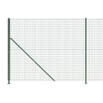 vidaXL Clôture en treillis métallique avec bride vert 2x10 m