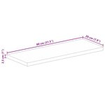 vidaXL Dessus de table 80x20x2 5 cm rectangulaire bois massif manguier