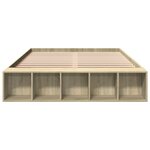 vidaXL Cadre de lit chêne sonoma 160x200 cm bois d'ingénierie