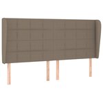 vidaXL Tête de lit avec oreilles Taupe 183x23x118/128 cm Tissu