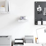 vidaXL Étagère Murale Marbre blanc 23 x 23 5 x 4 cm Bois d'ingénierie