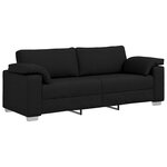 vidaXL Canapé 2 Pièces Noir 219 x 80 x 82 cm tissu