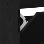 vidaXL Cabinet à chaussures avec étagère Chêne noir 80 x 21 x 163 5 cm