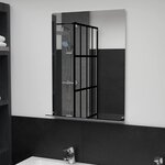vidaXL Miroir mural avec étagère 50x70 cm Verre trempé