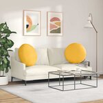 vidaXL Coussins de siège 2 Pièces Jaune clair Ø 80 cm