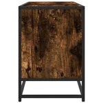 vidaXL Meuble TV chêne fumé 150x35x41 cm bois d'ingénierie et métal