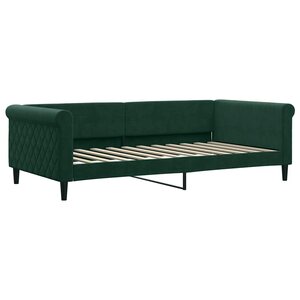 vidaXL Lit de repos sans matelas vert foncé 100x200 cm velours
