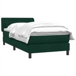 vidaXL Sommier à lattes de lit et matelas vert foncé 80x220 cm velours