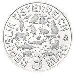Pièce de monnaie 3 euro Autriche 2019 – Loutre