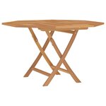 vidaXL Table pliable de jardin 110x110x75 cm bois massif de teck