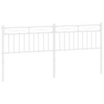 vidaXL Tête de lit métal blanc 193 cm