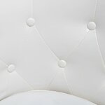 vidaXL Fauteuil avec repose-pied blanc similicuir