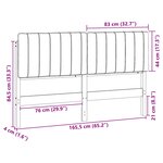 vidaXL Tête de lit capitonnée Blanc et gris clair 160 cm Pin massif