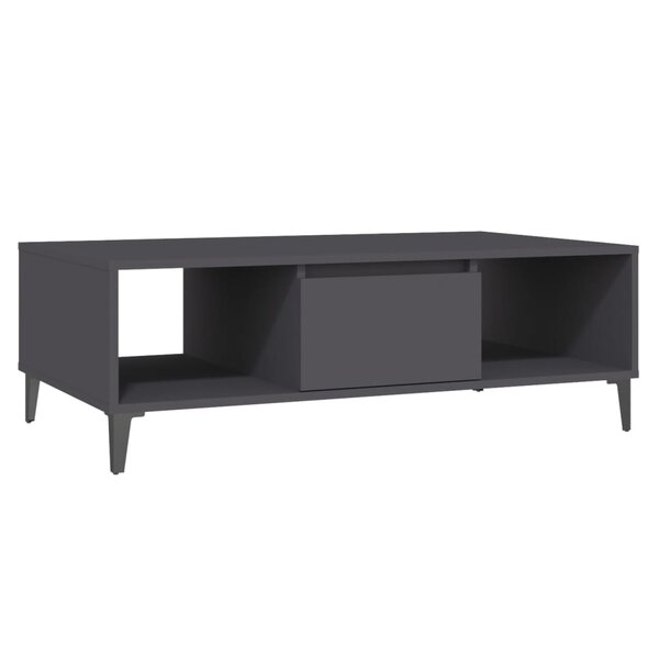 vidaXL Table basse gris 103 5x60x35 cm bois d'ingénierie