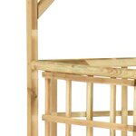 vidaXL Pergola de jardin pour poubelles doubles Bois de pin imprégné