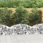 vidaXL Panier de gabions arqué 150x50x40/60 cm Fer galvanisé