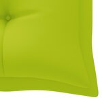 vidaXL Banc de jardin avec coussin vert vif 175 cm Bois de teck massif