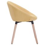 vidaXL Chaise de salle à manger Jaune Tissu