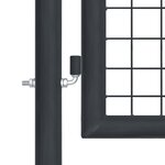 vidaXL Portail en maille de jardin Acier galvanisé 100 x 175 cm Gris