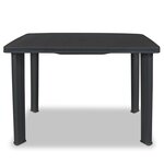 vidaXL Table de jardin Anthracite 101 x 68 x 72 cm Plastique