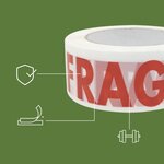 Pack and Move - Lot 36 Rouleaux Ruban Adhésif Transparent "Fragile" Pour Emballage Et Déménagement - 100 M - Qualité Premium