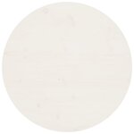 vidaXL Dessus de table Blanc Ø70x2 5 cm Bois de pin massif